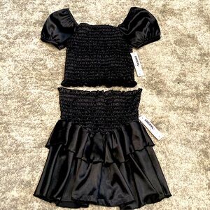 Cheryl Kids top and skirt set, XL (16), black